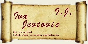 Iva Jevtović vizit kartica